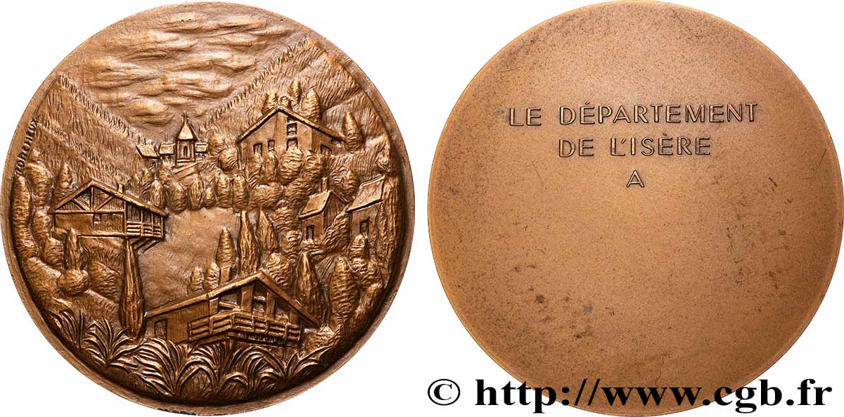 CINQUIÈME RÉPUBLIQUE Médaille, Département de l’Isère SUP