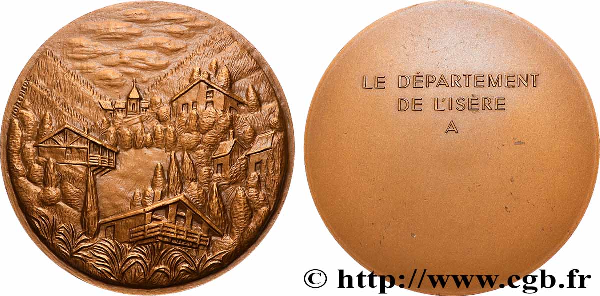 CINQUIÈME RÉPUBLIQUE Médaille, Département de l’Isère SUP