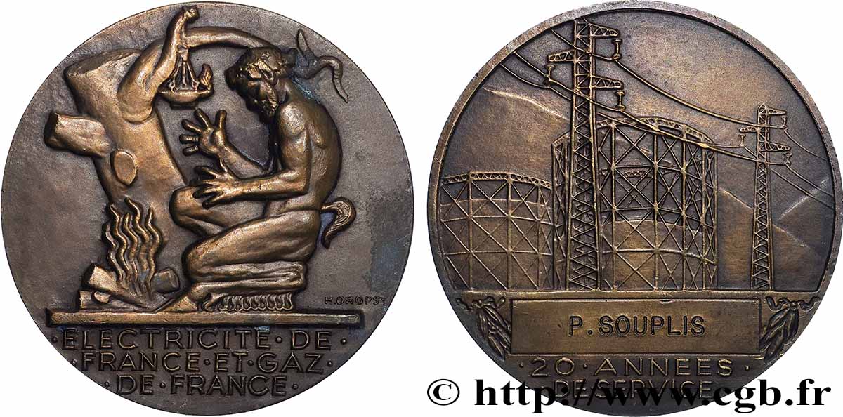 V REPUBLIC Médaille de mérite EDF / GDF AU