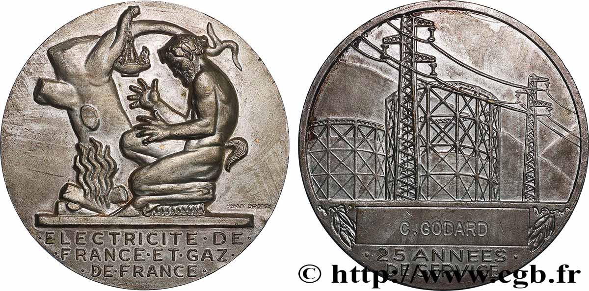FUNFTE FRANZOSISCHE REPUBLIK Médaille de mérite EDF / GDF fVZ