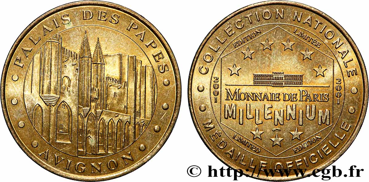 MÉDAILLES TOURISTIQUES Médaille touristique, Palais des papes, Avignon TTB+
