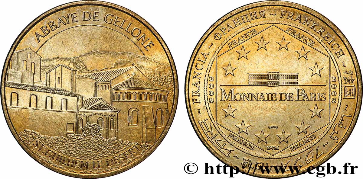 TOURISTIC MEDALS Médaille touristique, Abbaye de Gellone AU