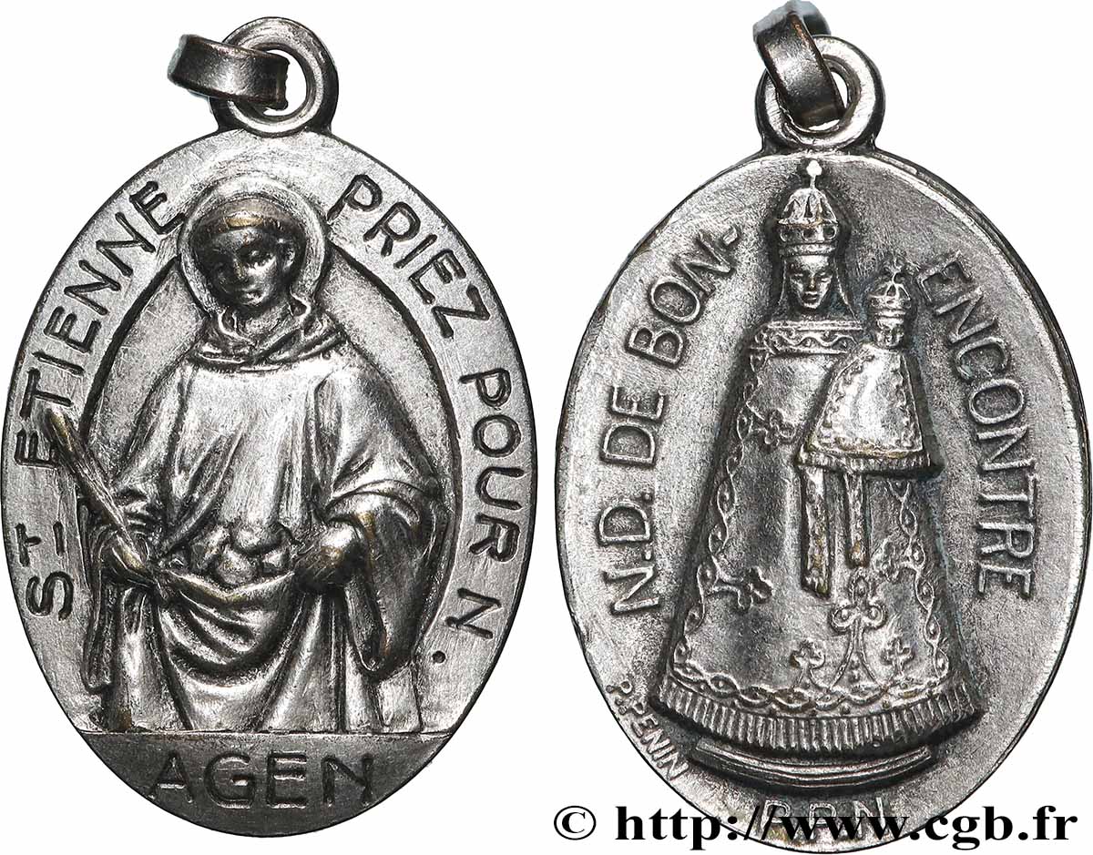 MÉDAILLES RELIGIEUSES Médaille, Saint Étienne AU