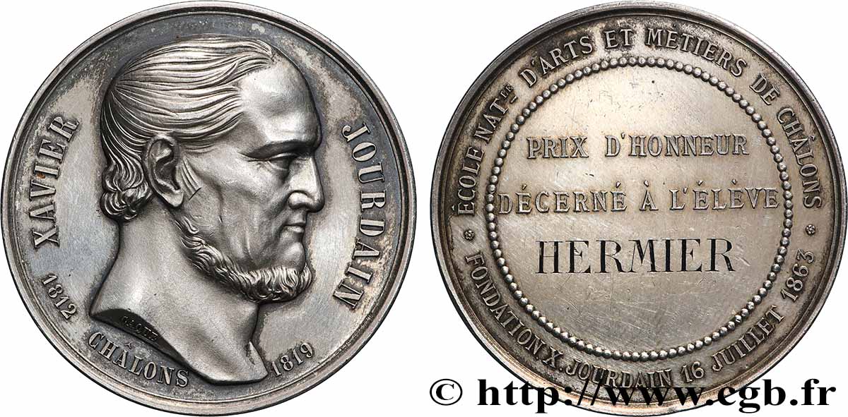 Education and schools Médaille de récompense, Fondation Jourdain, École nationale d’arts et métiers fVZ