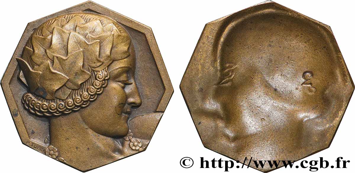 III REPUBLIC Médaille, Nymphe, tirage uniface (épreuve) AU