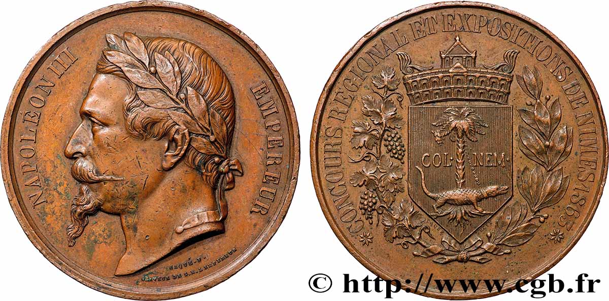 SECOND EMPIRE Médaille, Concours régional et Exposition de Nîmes TTB