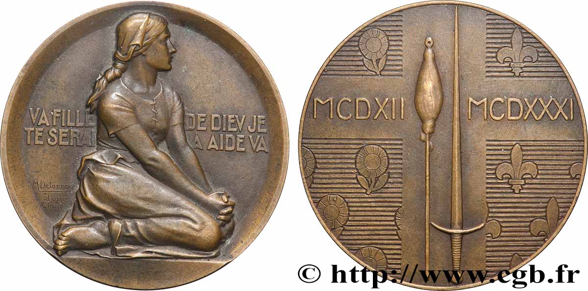TROISIÈME RÉPUBLIQUE Médaille, 500e anniversaire de la mort de Jeanne d&nbsp;Arc TTB+