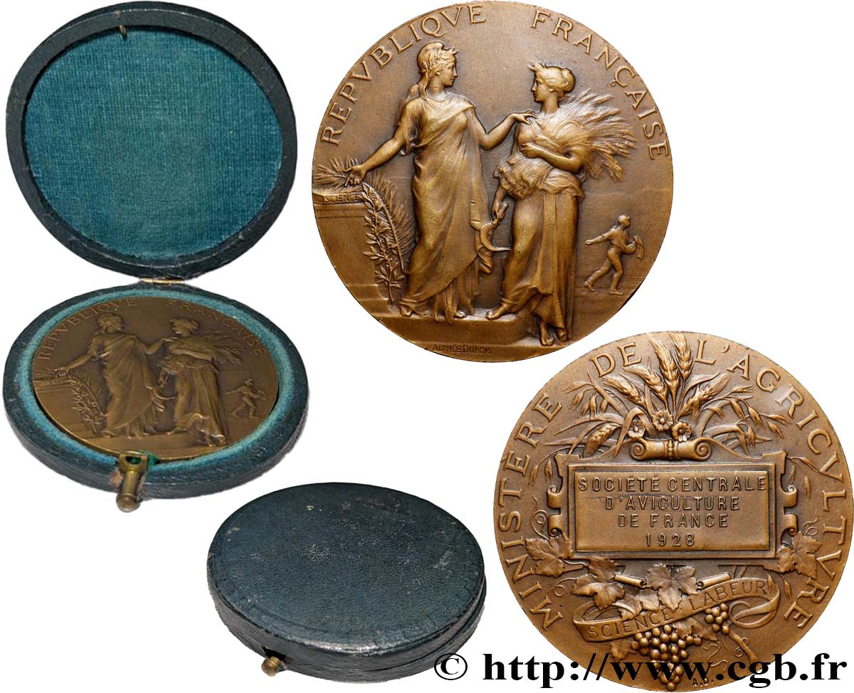 DRITTE FRANZOSISCHE REPUBLIK Médaille, Société centrale d’aviculture de France VZ