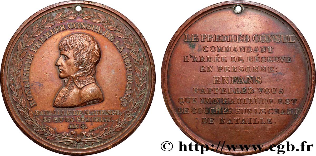 CONSULATE Médaille, Bataille de Marengo XF