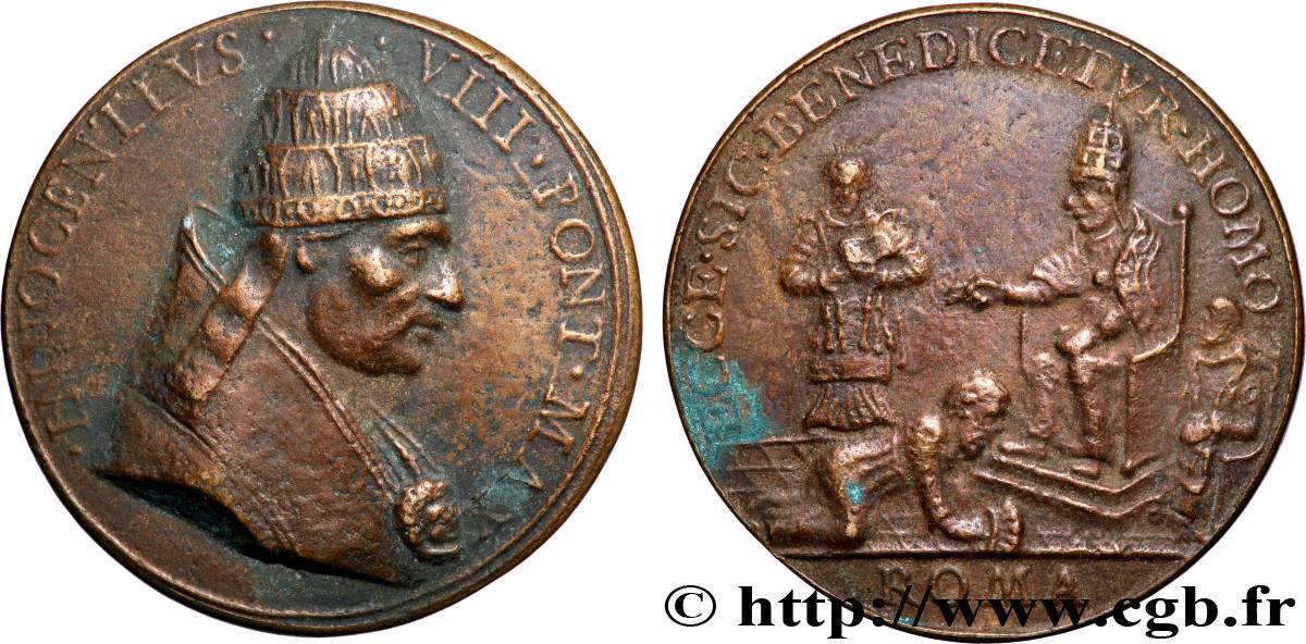 ITALIE - ÉTATS DU PAPE - INNOCENT VIII (Jean-Baptiste Cibo) Fonte, Rencontre entre Innocent VIII et le prince turc Djem (Dschem) TTB