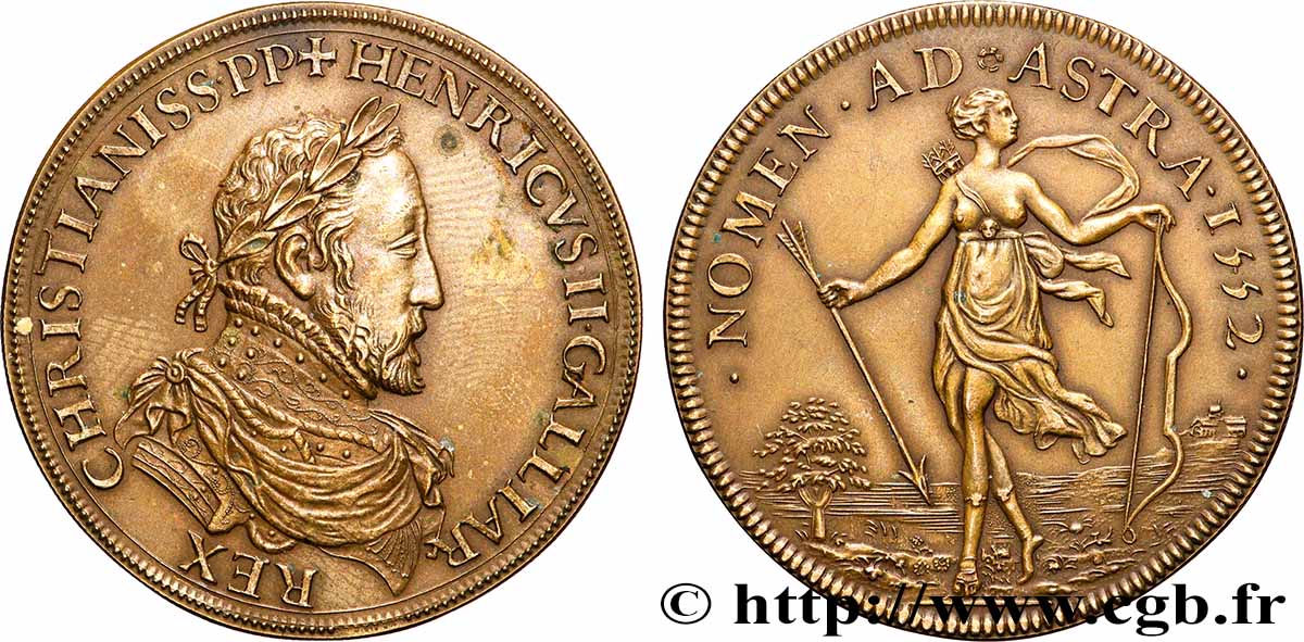 HENRI II Médaille, Diane chasseresse, refrappe TTB+
