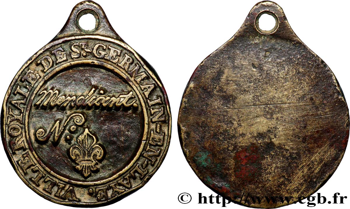 LOUIS XVIII Plaque, Mendiant, Saint Germain-en-Laye TTB