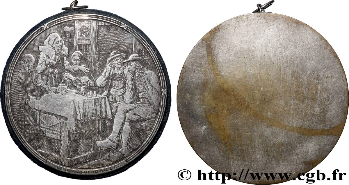 AMOUR ET MARIAGE Médaille gravée, les accordailles SUP