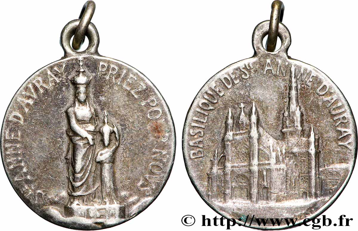 MÉDAILLES RELIGIEUSES Médaille, Sainte Anne d’Auray TTB+