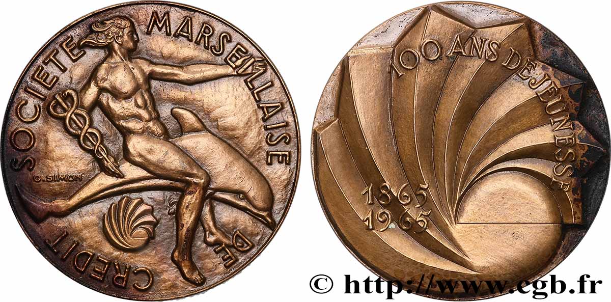 BANQUES - ÉTABLISSEMENTS DE CRÉDIT Médaille, Société marseillaise de crédit TTB