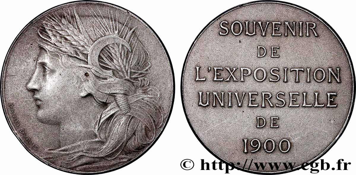 TROISIÈME RÉPUBLIQUE Médaille, Souvenir de l’Exposition universelle TTB+