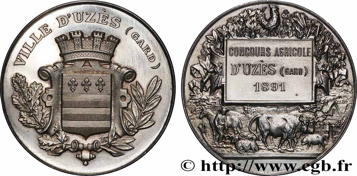 TROISIÈME RÉPUBLIQUE Médaille, Concours agricole TTB+