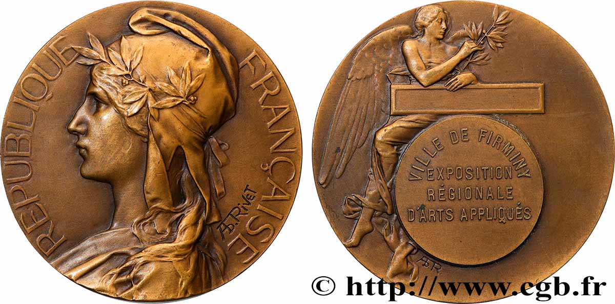 DRITTE FRANZOSISCHE REPUBLIK Médaille, Exposition régionale d’arts appliqués VZ