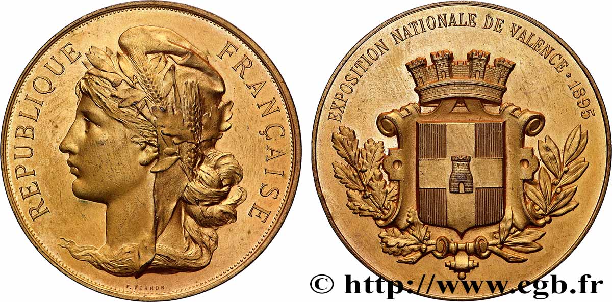TROISIÈME RÉPUBLIQUE Médaille, Exposition nationale de Valence SUP