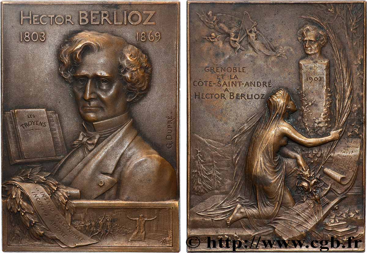 TROISIÈME RÉPUBLIQUE Plaquette, Hector Berlioz SUP/TTB+