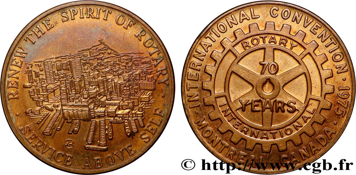 CANADA Médaille, Convention international AU