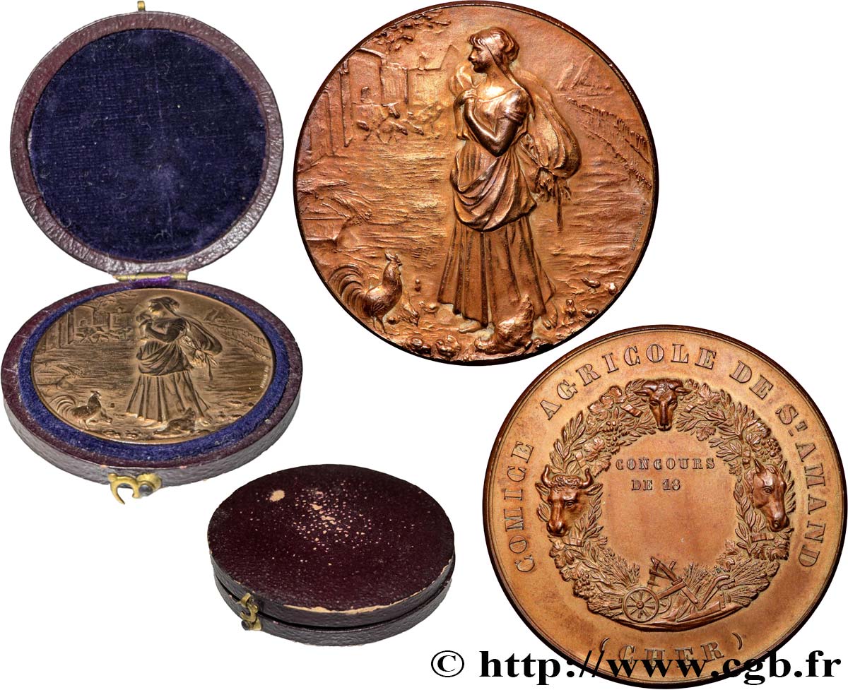 TROISIÈME RÉPUBLIQUE Médaille, Comice agricole de Saint Amand TTB+