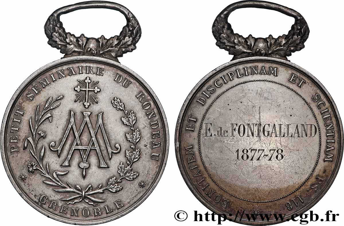 III REPUBLIC Médaille, Petit séminaire du rondeau AU