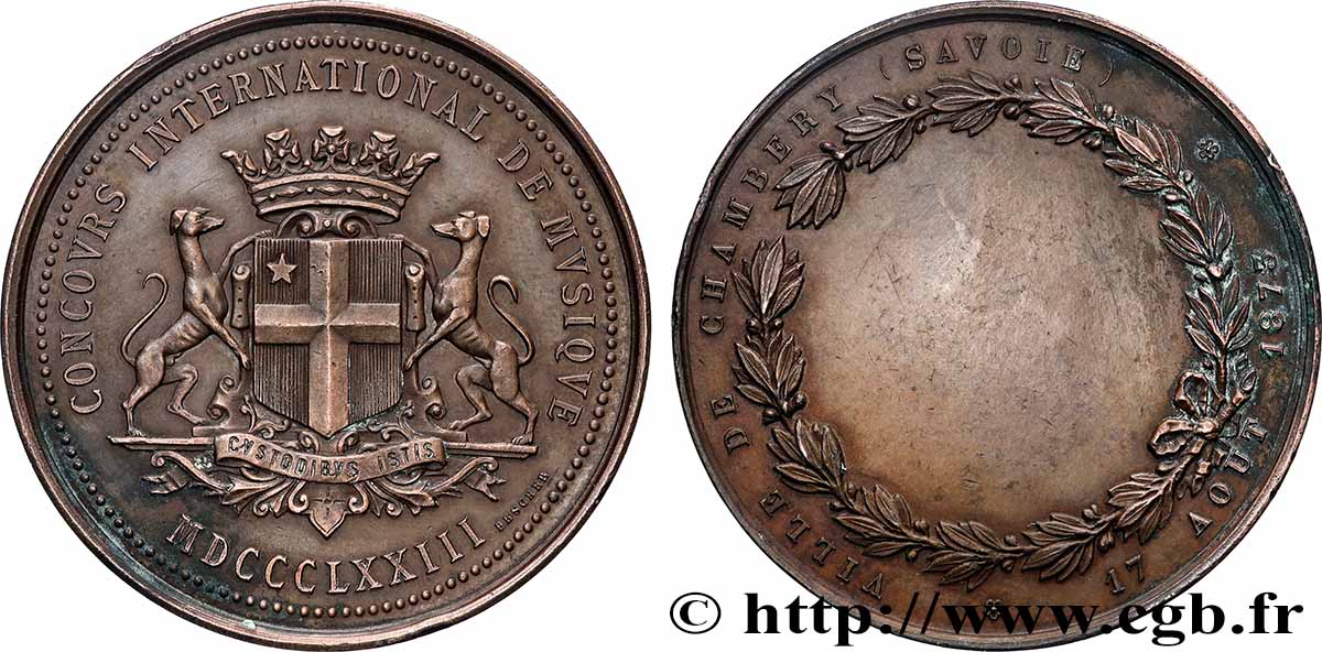 TROISIÈME RÉPUBLIQUE Médaille, Concours international de musique TTB