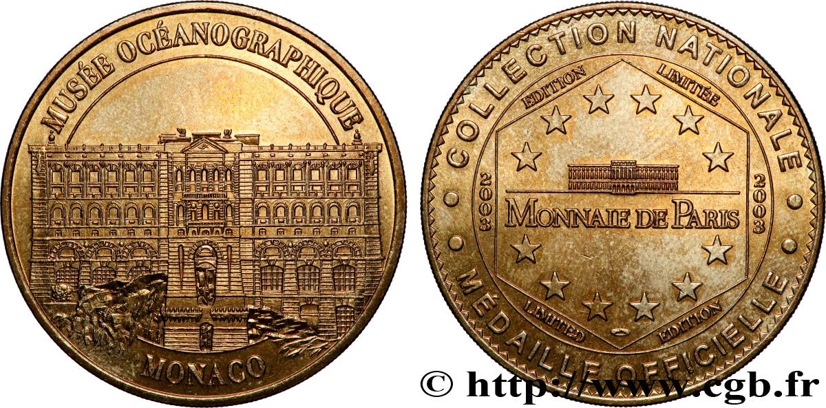 MÉDAILLES TOURISTIQUES Médaille touristique, Musée Océanographique de Monaco TTB+