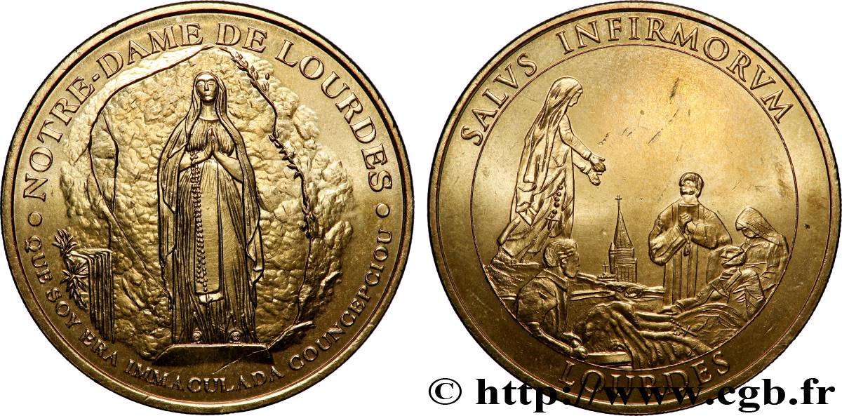 MÉDAILLES TOURISTIQUES Médaille, Notre Dame de Lourdes TTB+