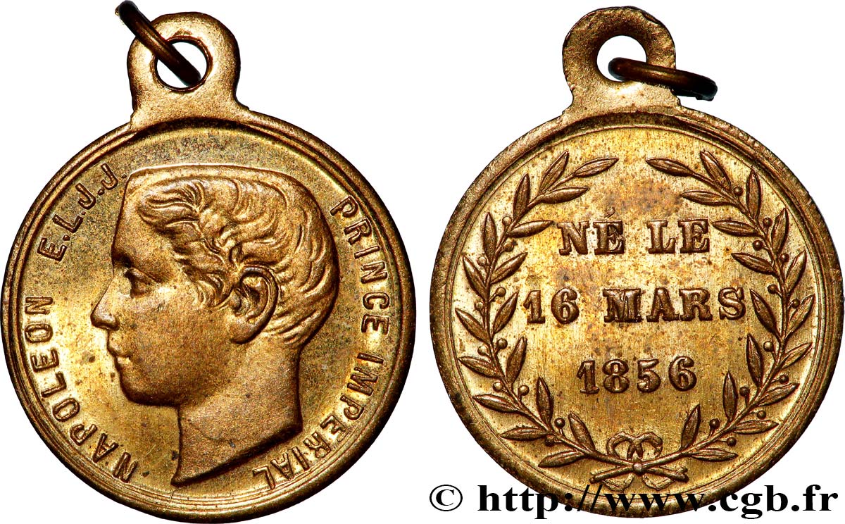NAPOLÉON IV Médaillette, Naissance du Prince impérial TTB