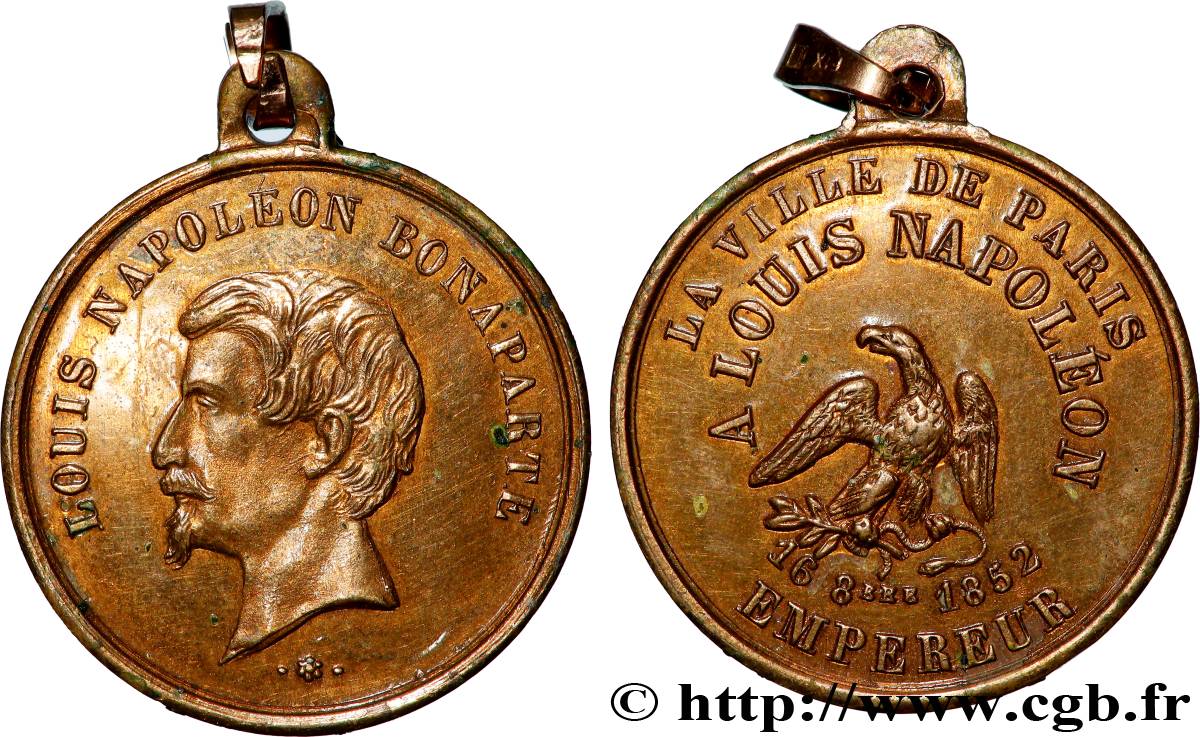 SECOND EMPIRE Médaillette, Souvenir de la ville de Paris TTB+