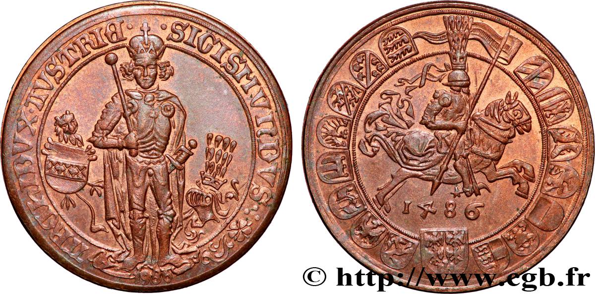 AUTRICHE - ARCHIDUC SIGISMOND DU TYROL Médaille, Sigismond, Archiduc d’Autriche TTB+