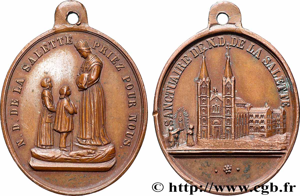MÉDAILLES RELIGIEUSES Médaille, Sanctuaire de Notre-Dame de la Salette TTB+