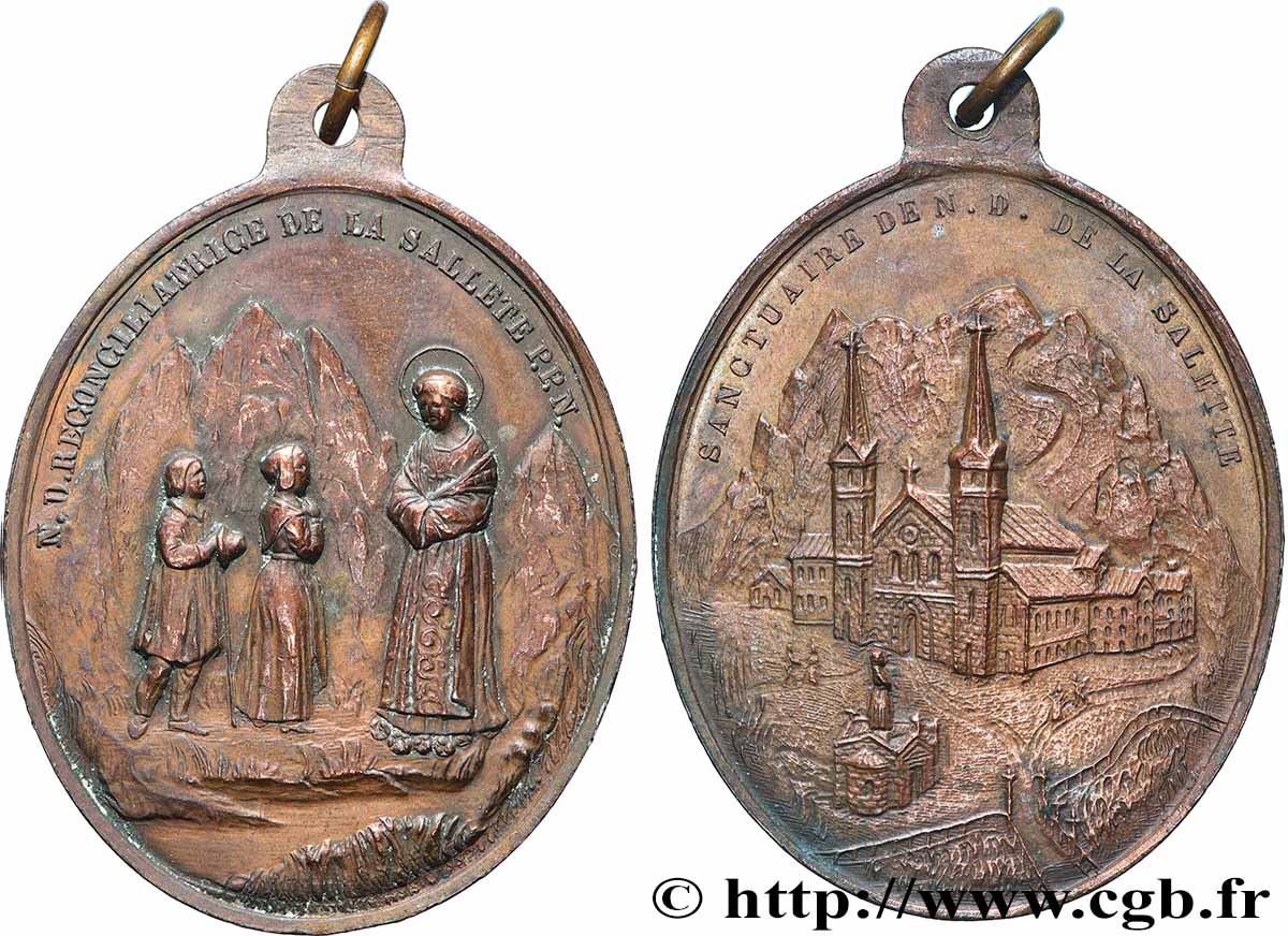 MÉDAILLES RELIGIEUSES Médaille, Sanctuaire de Notre-Dame de la Salette TTB+