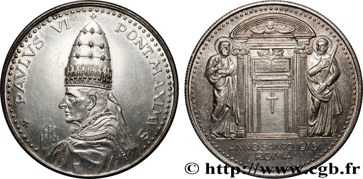 VATICAN ET ÉTATS PONTIFICAUX Médaille, Pape Paul VI, Année Sainte TTB+