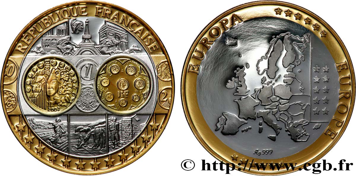CINQUIÈME RÉPUBLIQUE Médaille, Europe, République Française SPL
