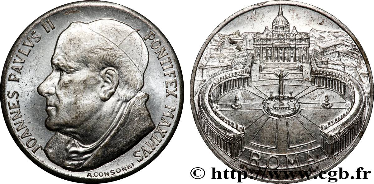 VATICAN ET ÉTATS PONTIFICAUX Médaille, Jean-Paul II, Rome TTB