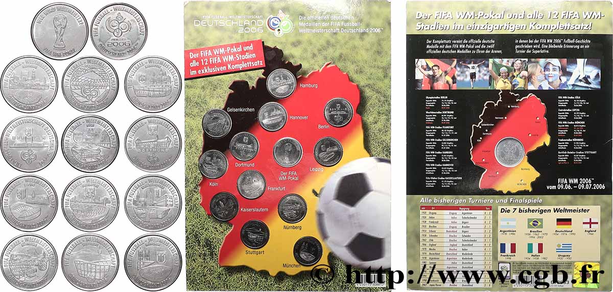 ALLEMAGNE Médaille, Coffret Coupe du monde SPL