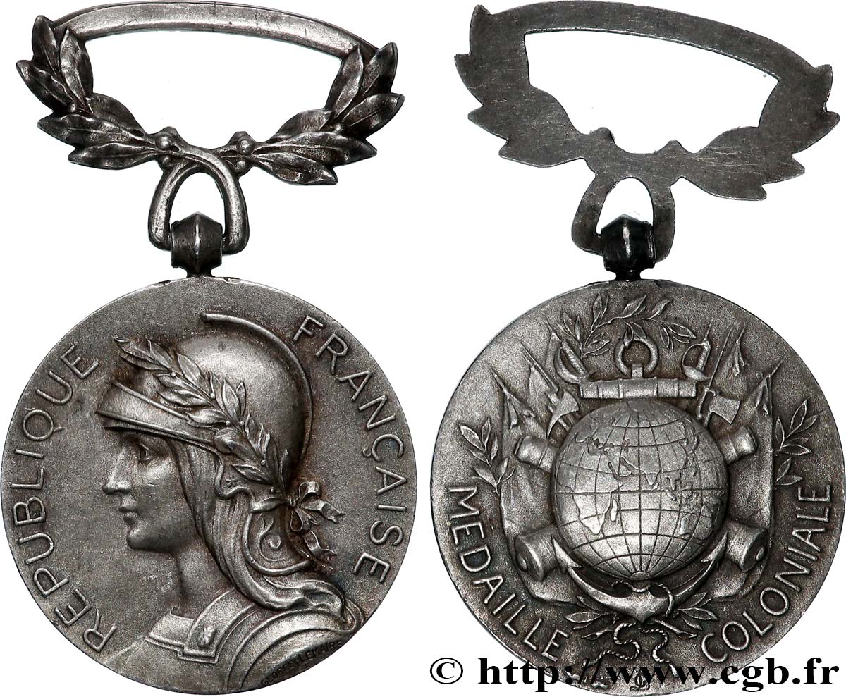 TROISIÈME RÉPUBLIQUE Médaille coloniale TTB+