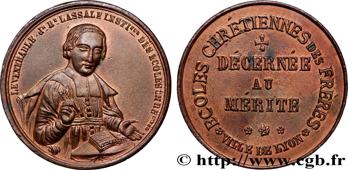 TROISIÈME RÉPUBLIQUE Médaille, Écoles chrétiennes des frères TTB