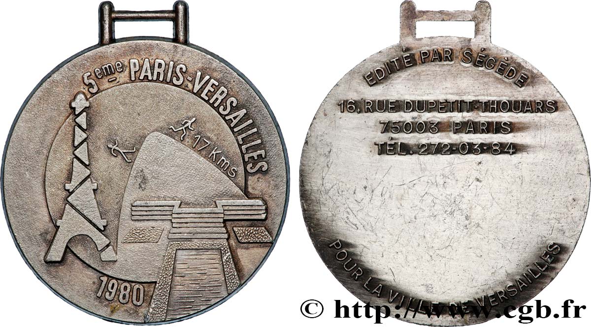 CINQUIÈME RÉPUBLIQUE Médaille, 5e Paris - Versailles TTB+