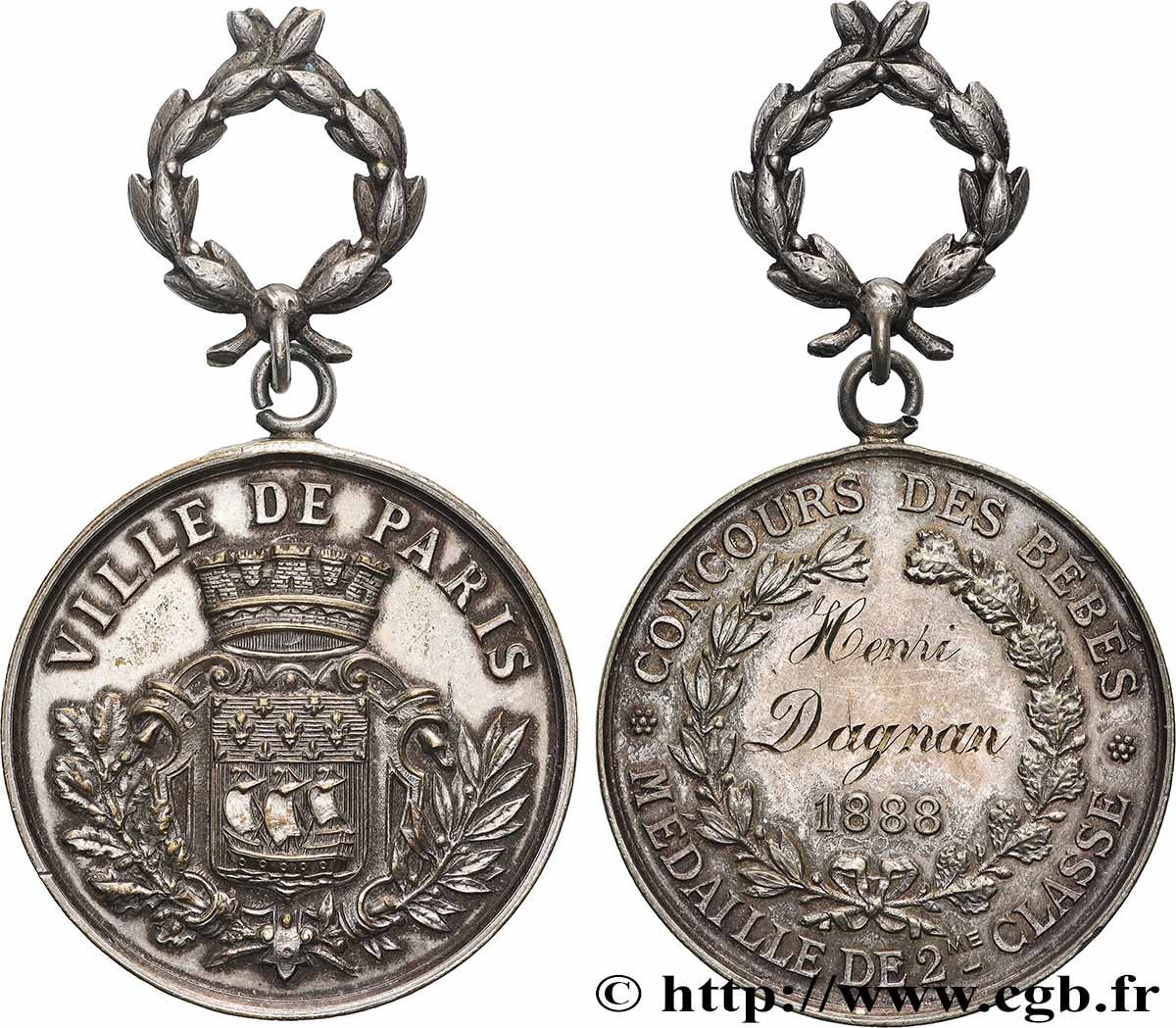 DRITTE FRANZOSISCHE REPUBLIK Médaille, Concours des bébés fVZ