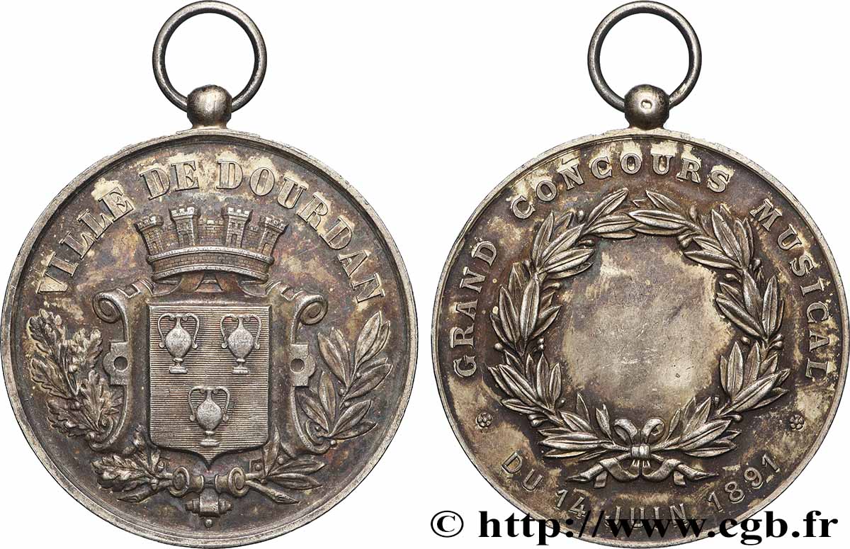 III REPUBLIC Médaille, Grand concours musical XF