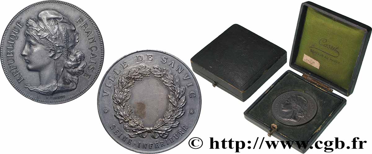 VILLES ET MAIRIES Médaille de récompense, ville de Sanvic SUP