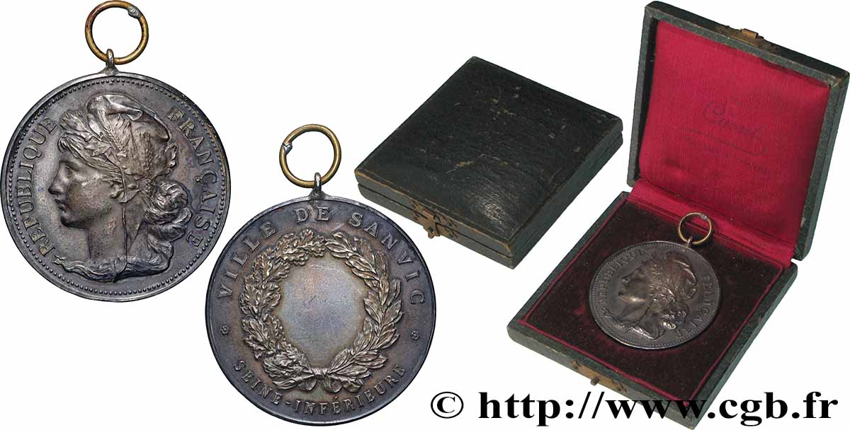 VILLES ET MAIRIES Médaille de récompense, ville de Sanvic AU