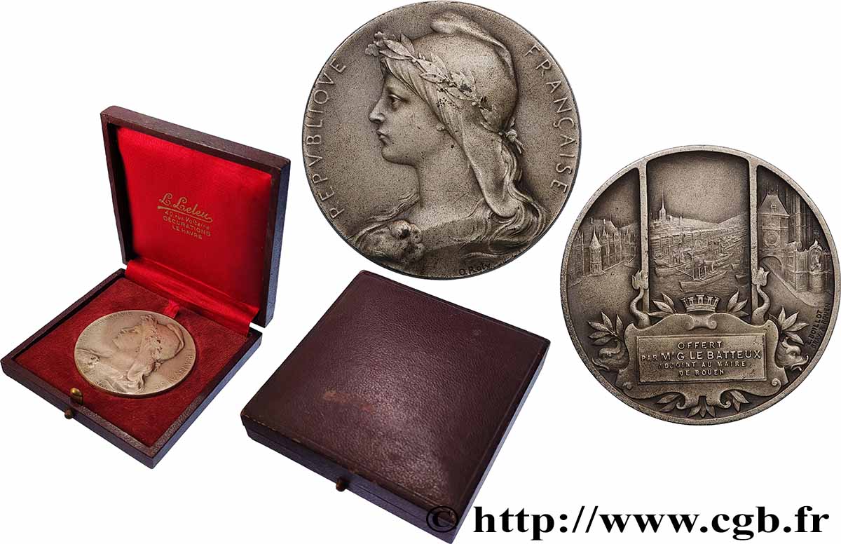 TROISIÈME RÉPUBLIQUE Médaille, offerte par l’adjoint au maire TTB+