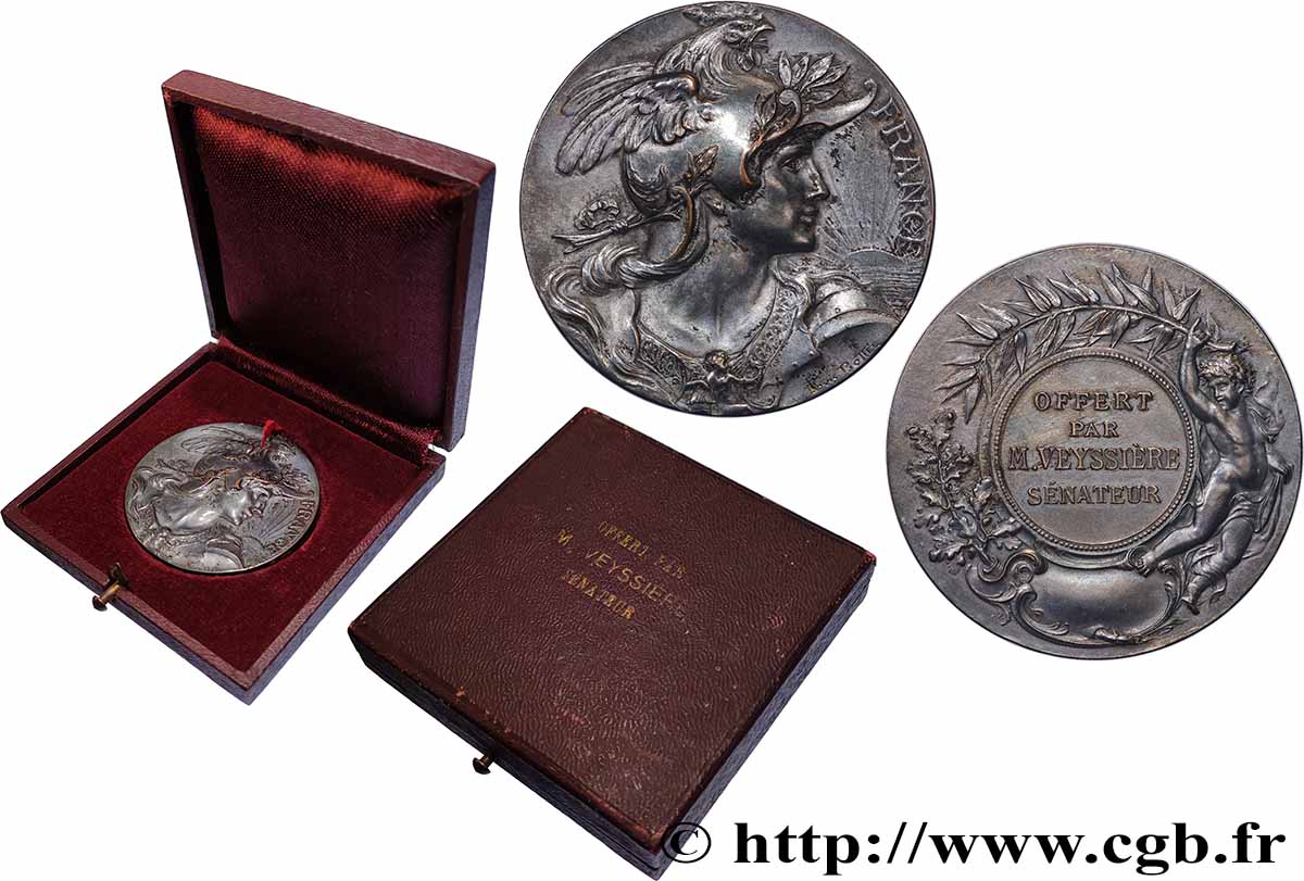DRITTE FRANZOSISCHE REPUBLIK Médaille, Offert par le sénateur Marcel Veyssière fVZ/VZ