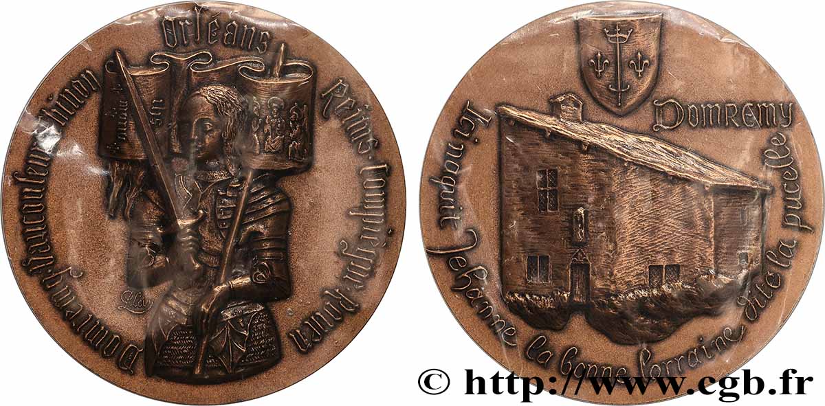 CINQUIÈME RÉPUBLIQUE Médaille, La maison natale de Jeanne d’arc  SPL