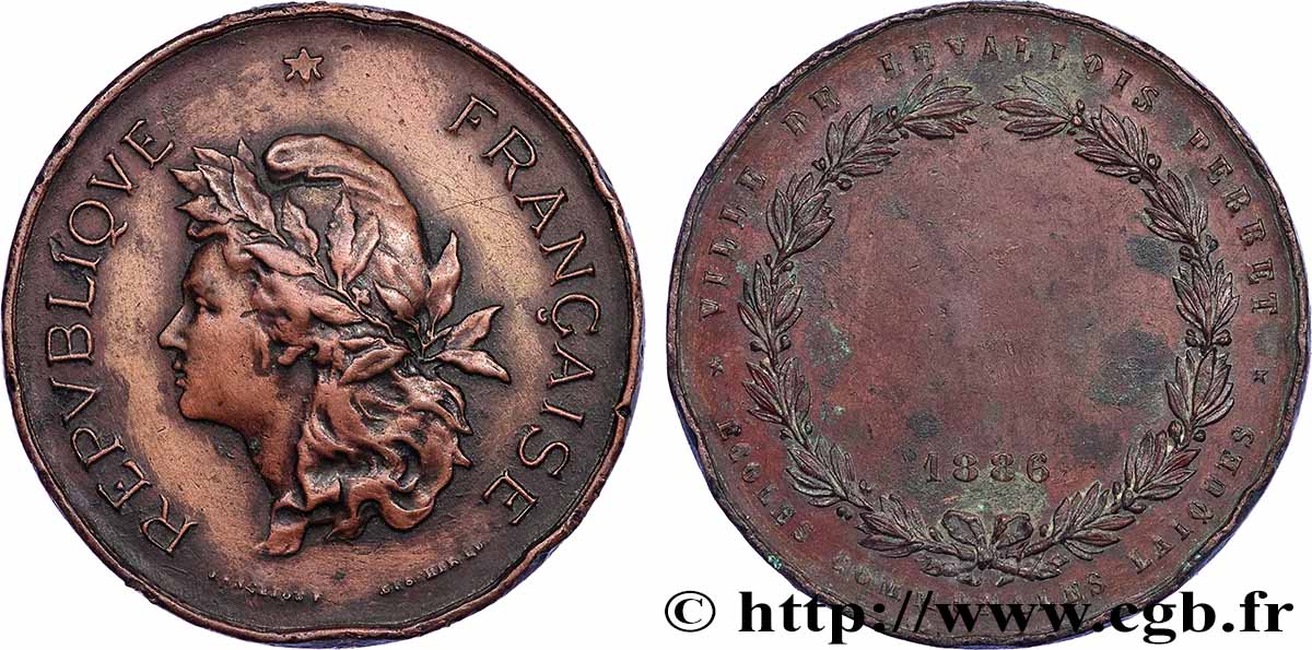 DRITTE FRANZOSISCHE REPUBLIK Médaille, Écoles communales laïques fSS